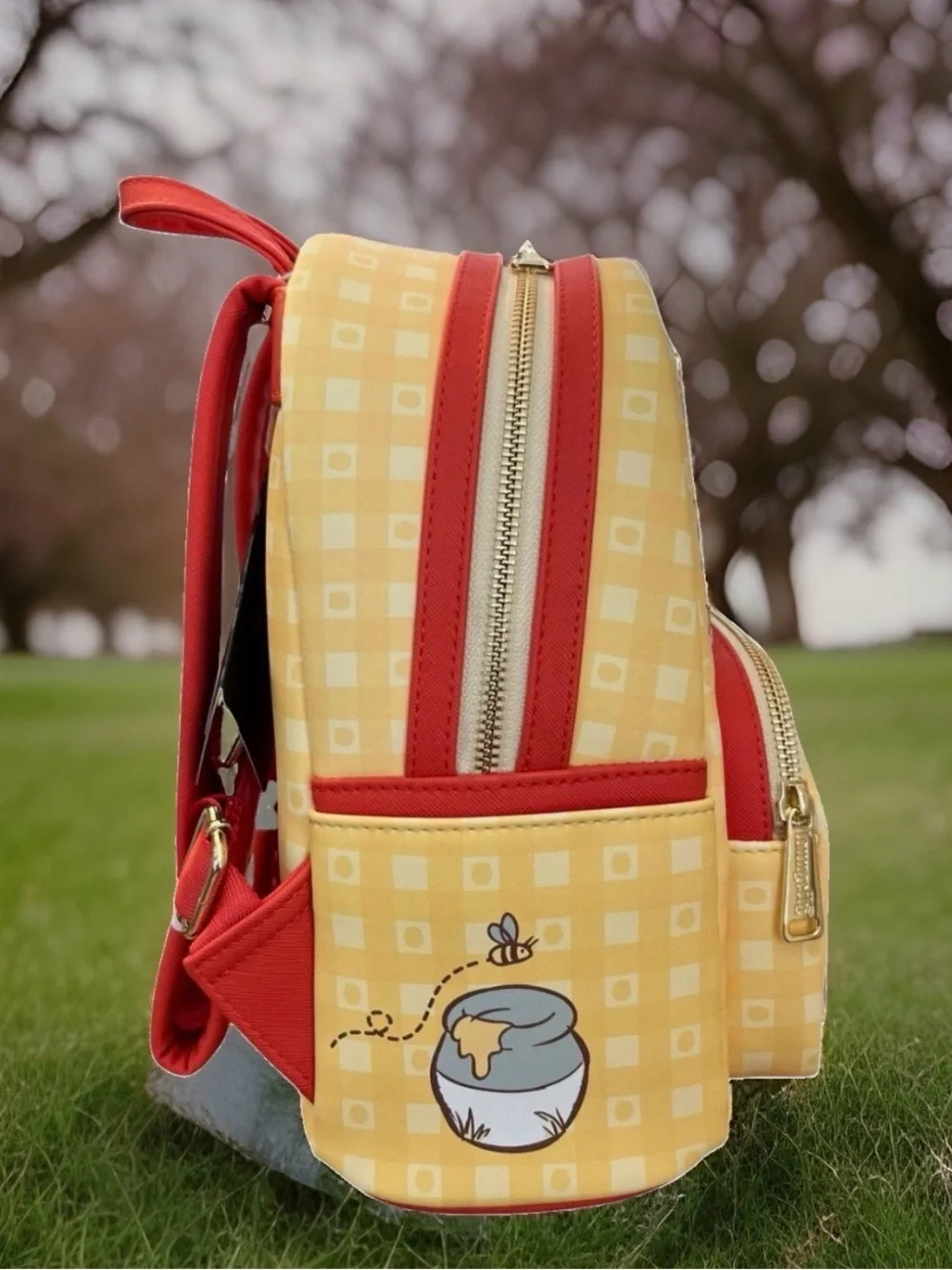 NEW Loungefly Disney Winnie the Pooh Floral Gingham Backpack Roo Tigger Eeyore